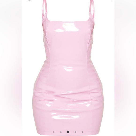 PrettyLittleThing | Dresses | Pink Faux Leather Dress | Poshmark